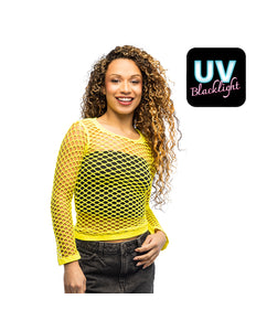 Boland Neongele visnet shirt Temptation dames (UV, M / L/XL)