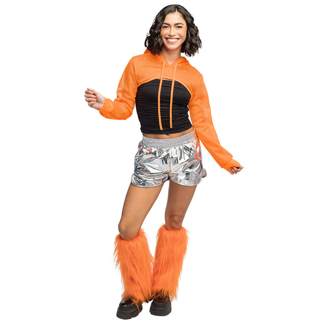 Boland Neonoranje visnet bolero dames (UV, maat M)