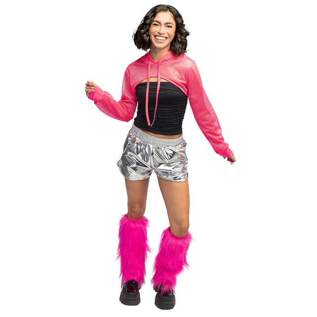 Boland Neonroze visnet bolero dames (UV, maat M)