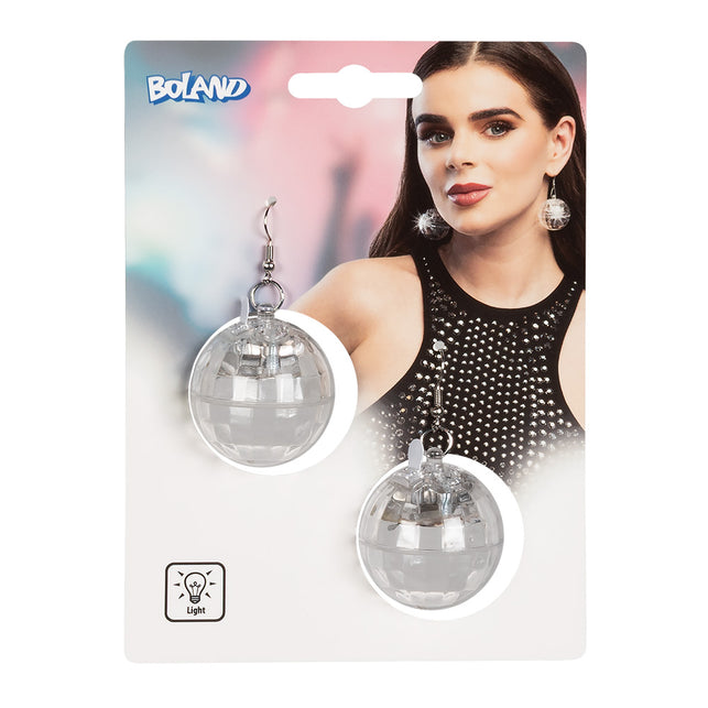 Boland Paar LED oorbellen Discobal