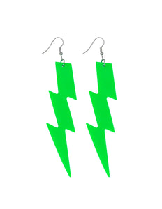 Boland Paar oorbellen Flash neon groen