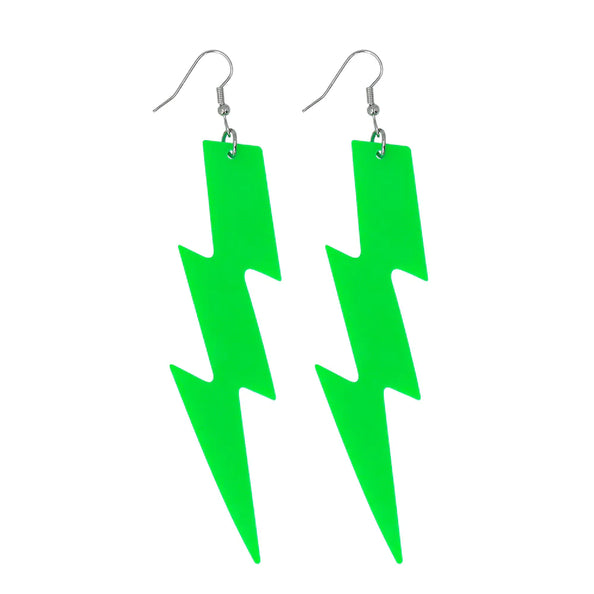 Boland Paar oorbellen Flash neon groen