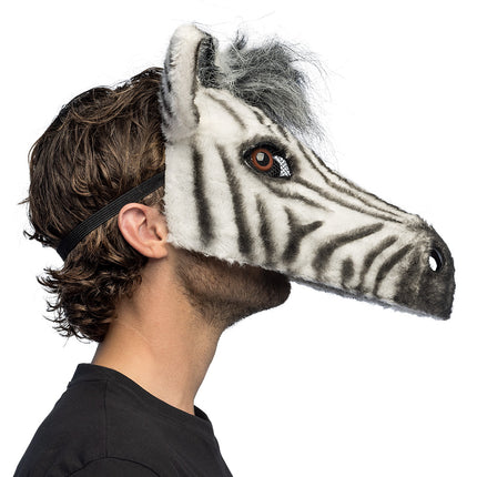 Boland Pluchen masker Zebra