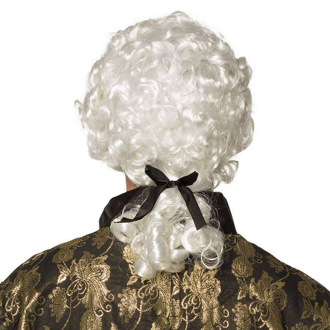 Boland Pruik Barok man met staart wit