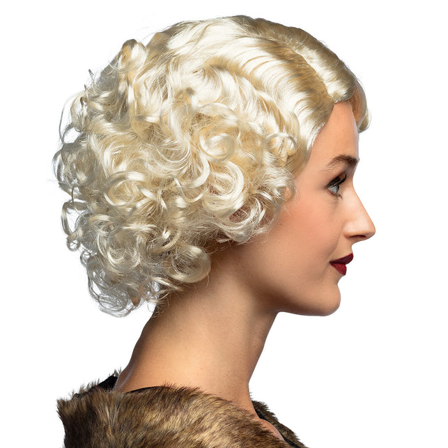 Boland Pruik Helen blonde krullen