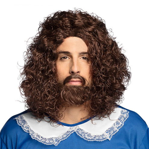 Boland Pruik Musketier bruin  D'artagnan