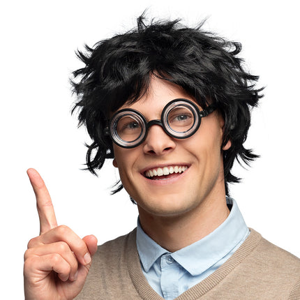 Boland Pruik Nerd zwart PIx2