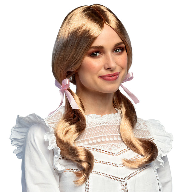 Boland Pruik Schoolmeisje strawberry blond