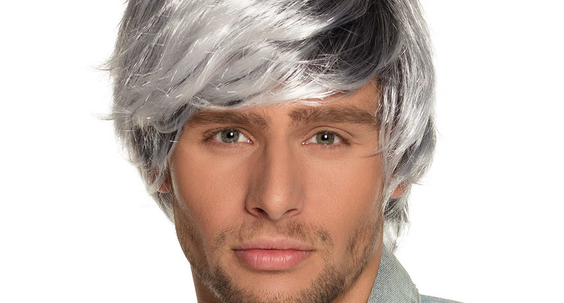 Boland Pruik Tyler zwart/wit