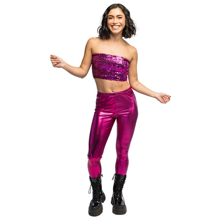 Boland Roze glitter festival top Sparkle (dames, M/L)