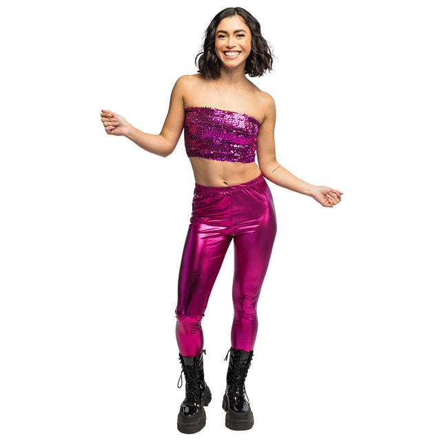 Boland Roze glitter festival top Sparkle (dames, M/L)
