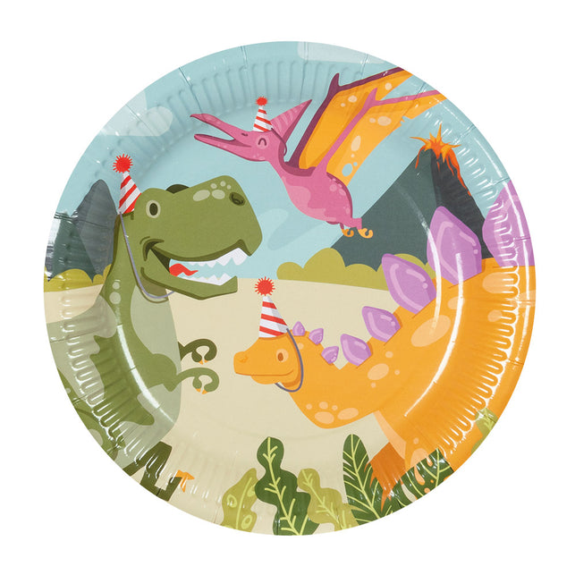 Boland Set 10 papieren bordjes Dino party