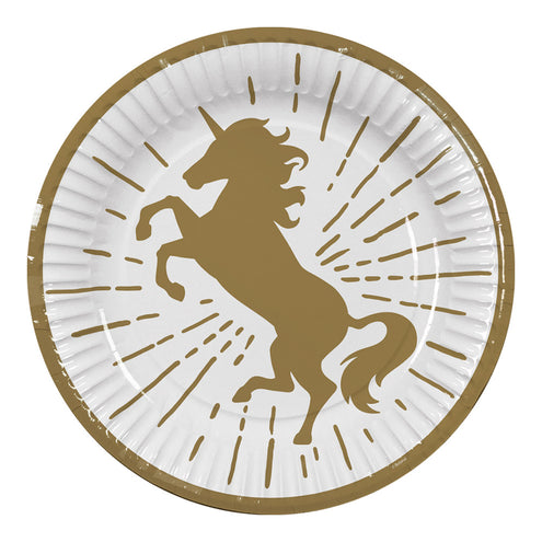 Boland Set 10 papieren bordjes Eenhoorn