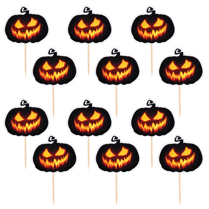 Boland Set 12 cocktailprikkers Creepy pumpkin