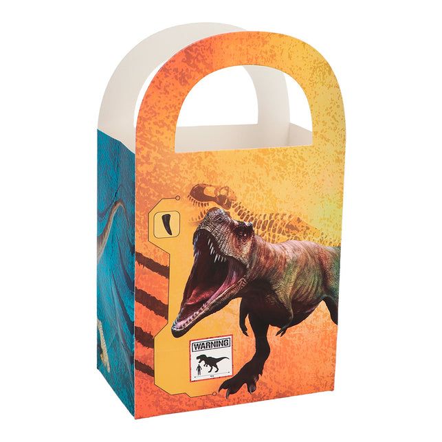 Boland Set 4 papieren feestzakjes T-rex