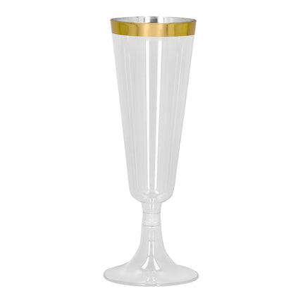 Boland Set 4 sparkling plastic flutes goud bekers