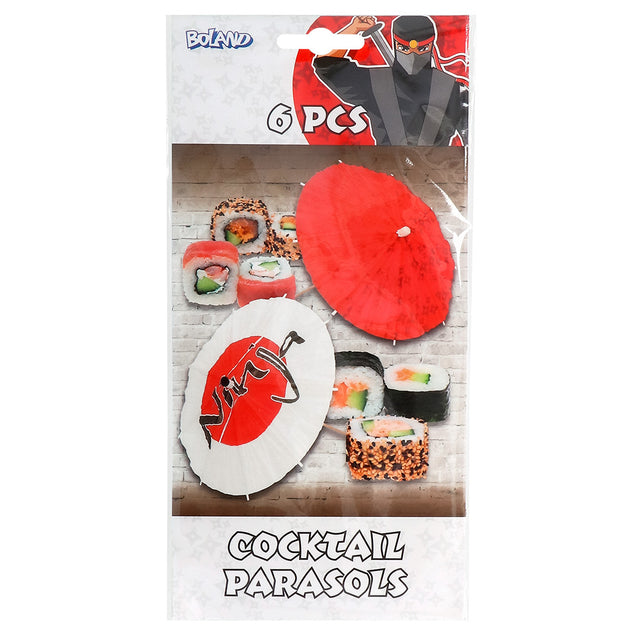 Boland Set 6 IJsparasols 'Ninja'