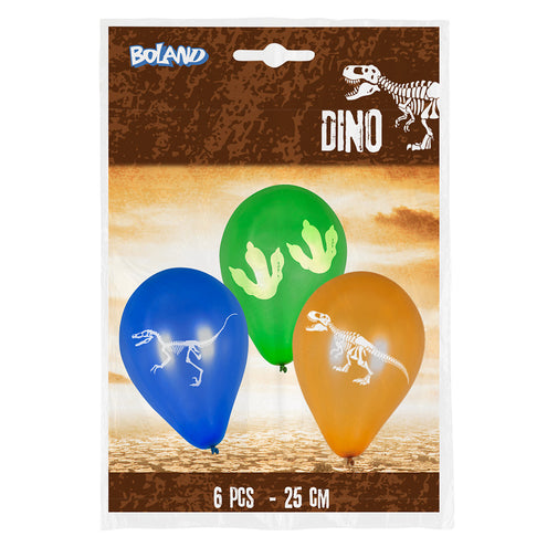Boland Set 6 latex ballonnen T-rex