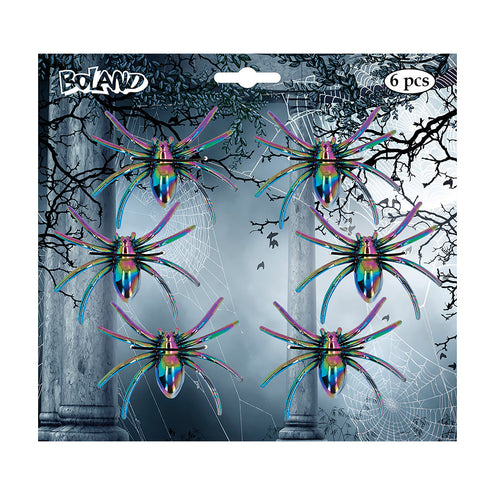 Boland Set 6 spinnen Iriserend