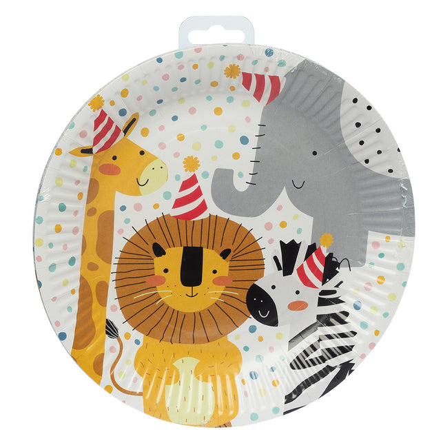 Boland Set 8 papieren bordjes Safari