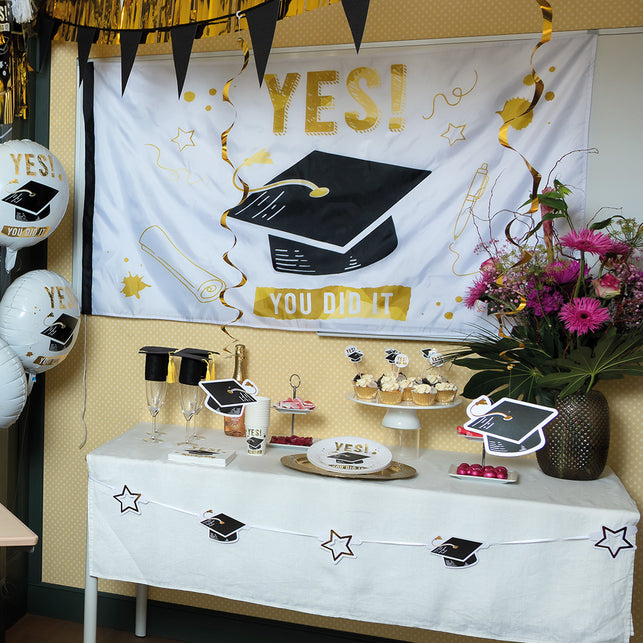 Boland Set 8 papieren bordjes 'Yes you did it'