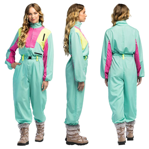 Boland Skipak Snow Blizzard Babe - Groen Retro Skipak Dames | Jaren 80 Foute Kleding