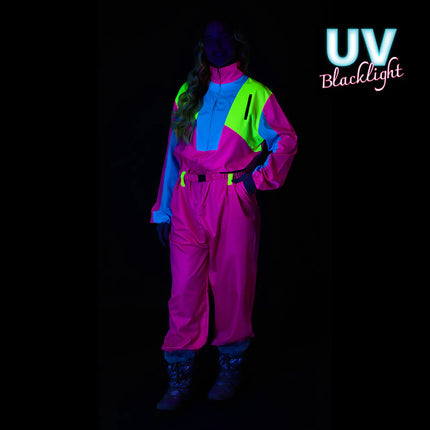 Boland Skipak Snow Glow Babe - Roze Retro Skipak Dames | Jaren 80 Foute Kleding