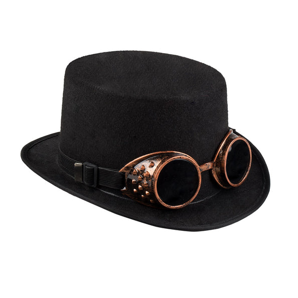 Boland Steampunk hoed met bril