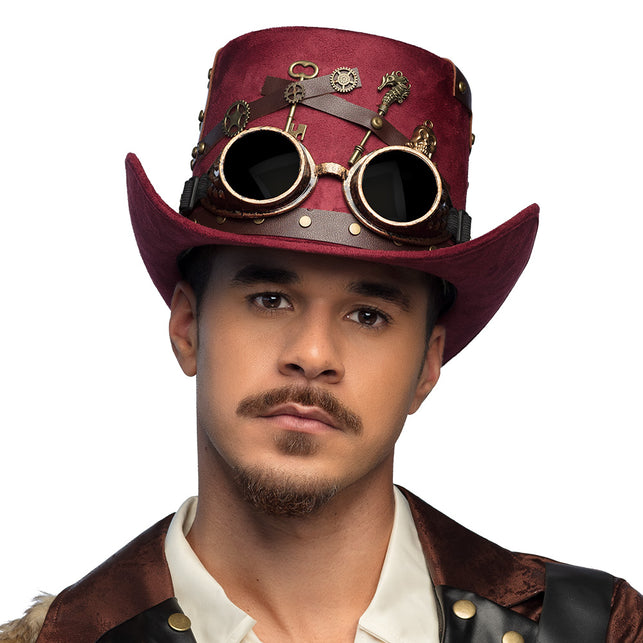 Boland Steampunkhoed bordeaux luxe