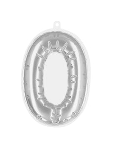 Boland Sticker Folieballon '0' zilver