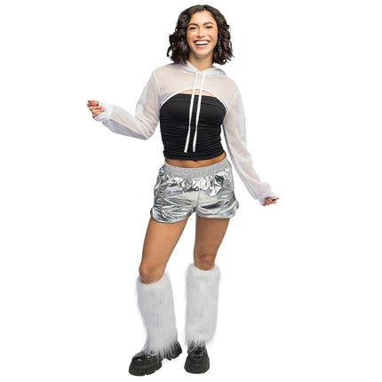 Boland Witte beenwarmers Rave dames (eenheidsmaat)