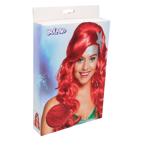 Boland Zeemeermin pruik Sirena rood