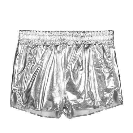 Boland Zilveren glitter hotpants Shiny dames (M / L/XL)