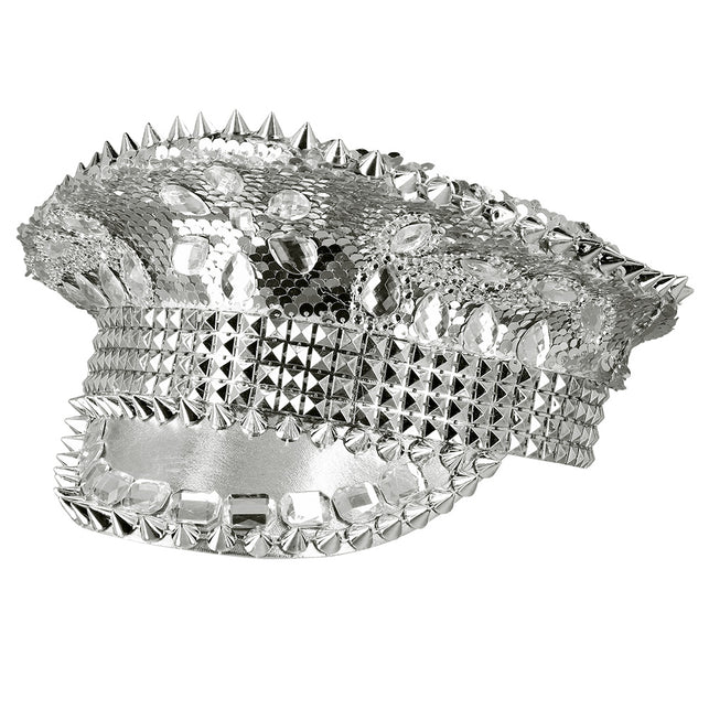 Boland Zilveren pet met studs Glam Festival