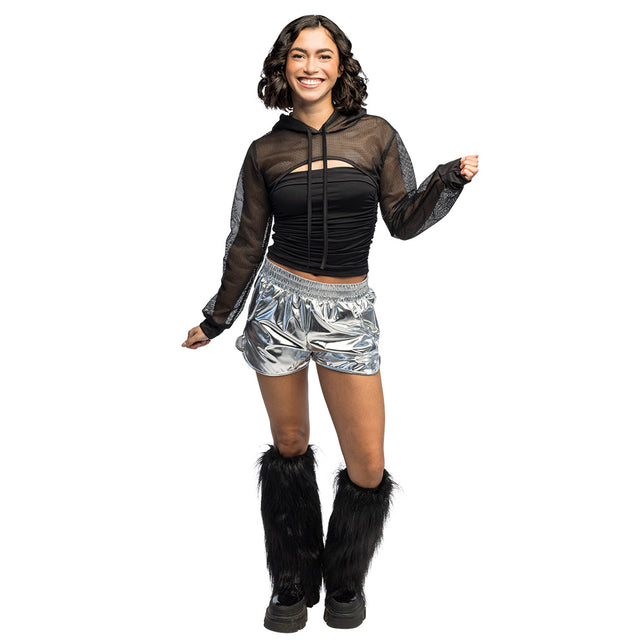 Boland Zwarte visnet bolero dames (maat M)