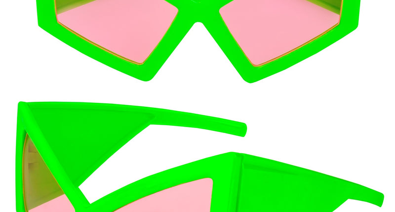 Bril oversized neon groen zijaanzicht – brillen