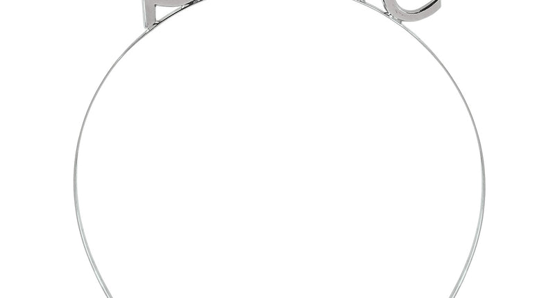 Bruids tiara voor dames in zilver met het woord Bride en diamantsymbool