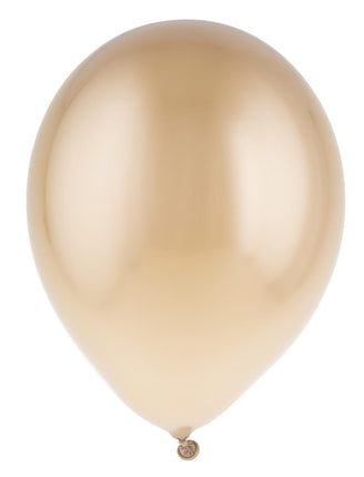 Chrome ballon goud van 30,5 cm met spiegelende metaalglans, opgeblazen