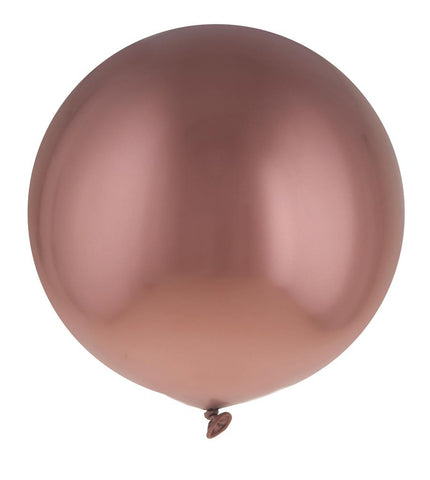 Chrome ballonnen koper opgeblazen tot ronde bol met spiegelende koperglans, 35 cm