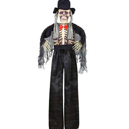Deco bruidegom skelet scary met gerafelde gazen mouwen en zwarte broek tot de voeten