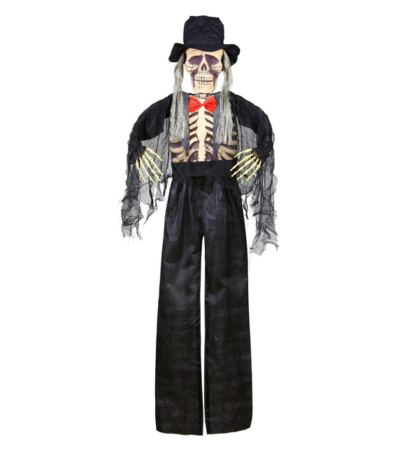 Deco bruidegom skelet scary met gerafelde gazen mouwen en zwarte broek tot de voeten