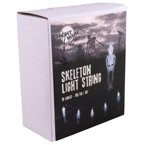 Doos van het skelet lichtsnoer met 10 lampjes voor halloweendecoratie