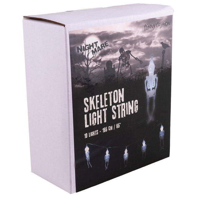Doos van het skelet lichtsnoer met 10 lampjes voor halloweendecoratie