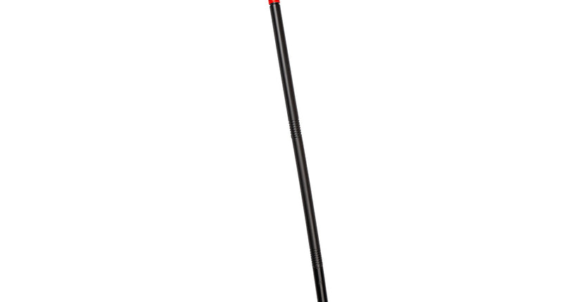 Duivel vork Jessie 110 cm met felrode drietand en zwarte steel voor Halloween