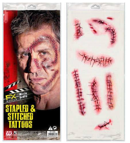 e-carnavalskleding-SYK 10 Tattoos met nietjes en hechtingen