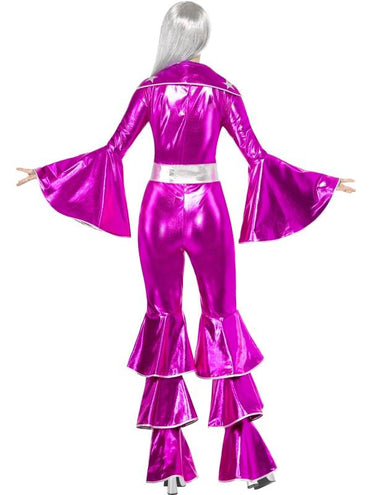 e-carnavalskleding-SYK 1970s Dancing Queen pak roze vrouw Medium