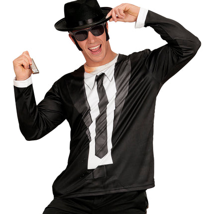 e-carnavalskleding-SYK 3D Blues Brother shirt man