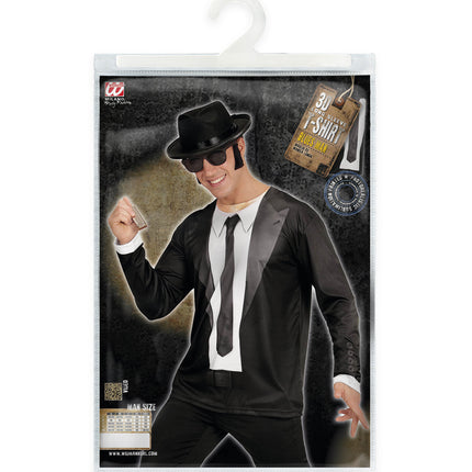 e-carnavalskleding-SYK 3D Blues Brother shirt man