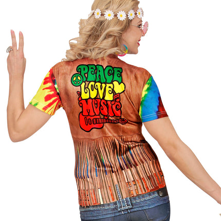 e-carnavalskleding-SYK 3D Hippie shirt Psycho dames