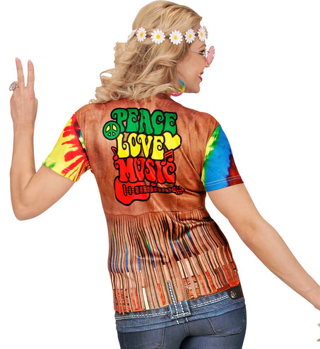 e-carnavalskleding-SYK 3D Hippie shirt Psycho dames